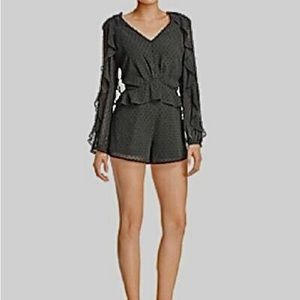 AQUA Romper, Black, Size S